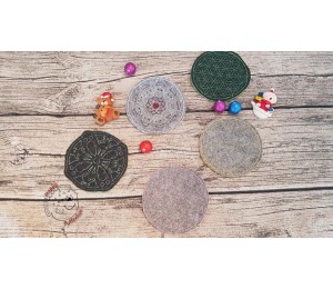 Stickserie ITH - Untersetzer Weihnachten Mandalas